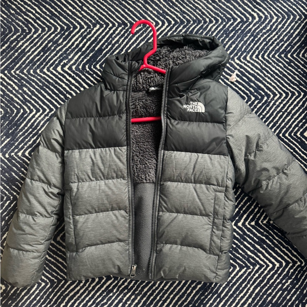The North Face Kids Charcoal and Black Puffer Jacket